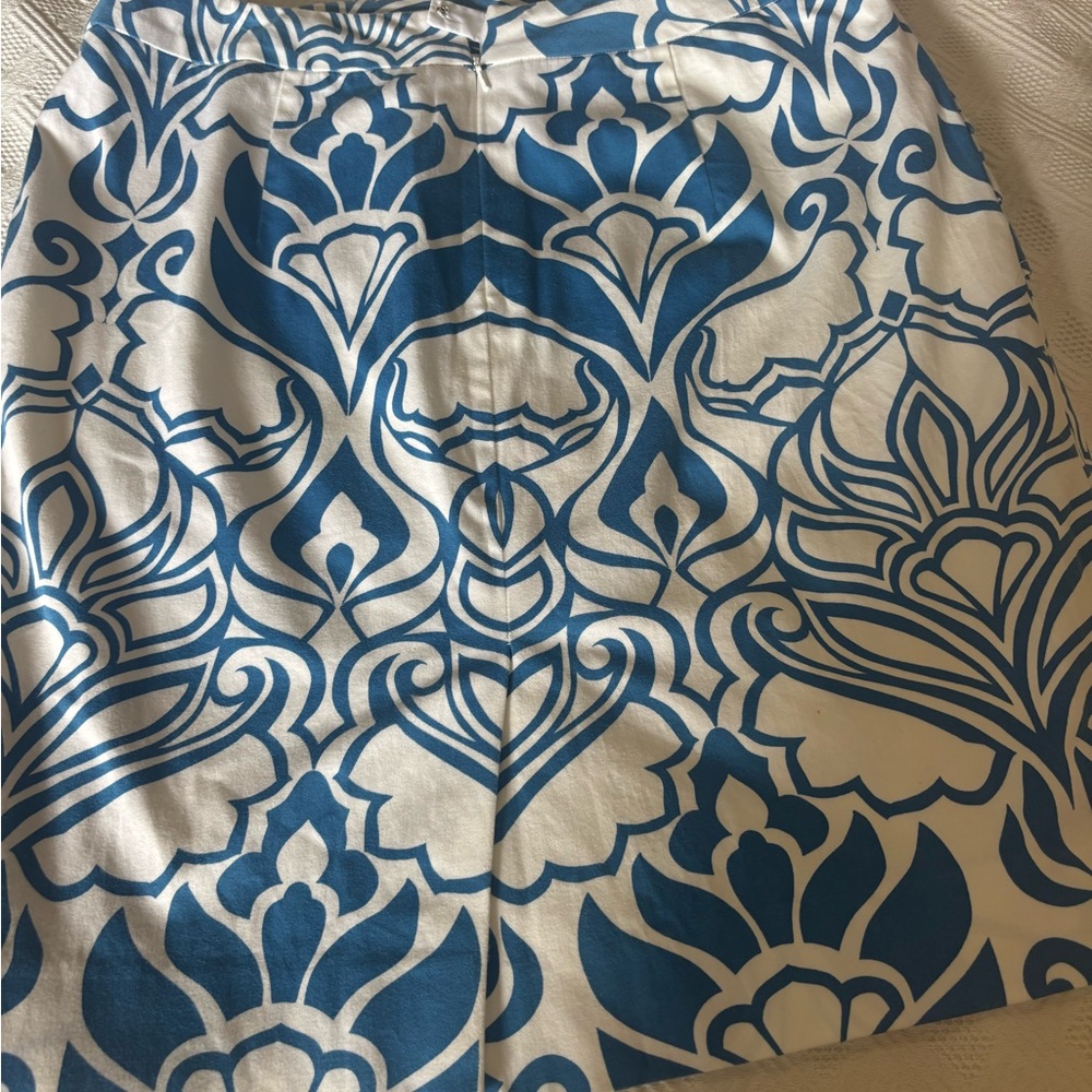 Etcetera Blue and White Skirt
